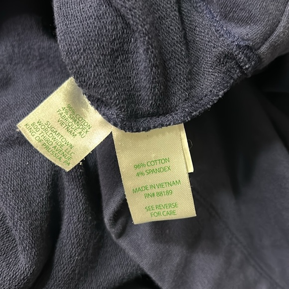 LILLY PULITZER Skipper Solid Popover Navy Blue Sweatshirt Bamboo Zipper Sz XL - Picture 11 of 15
